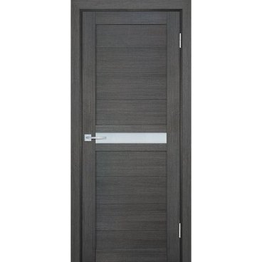 Межкомнатная дверь экошпон Мариам Техно-703 грей стекло сатинат белый