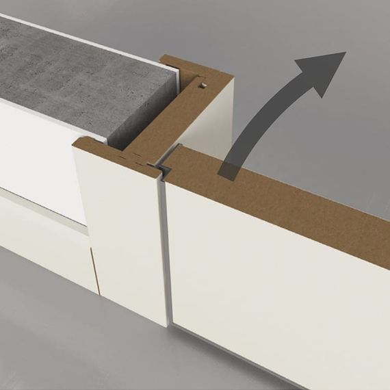 Коробочный МОНОБЛОК REVERSE с наличником 80 мм Profil Doors к серии PA