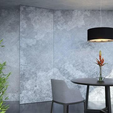 Комплект скрытой алюминиевой двери под окраску Invisible с коробкой, петлями и замком