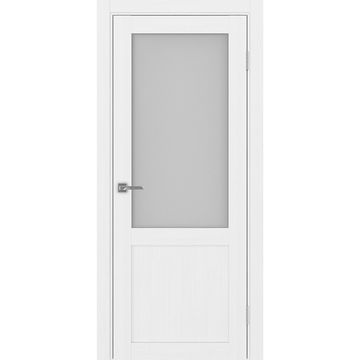 Межкомнатная дверь экошпон Турин 502.21 белый лёд остеклённая