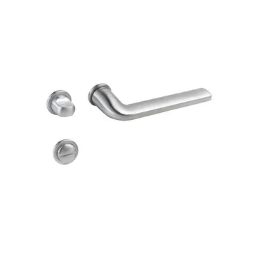 Дверная ручка Linea WC на розетке Minimal хром матовый для замка Vitra