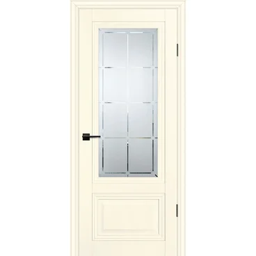 Межкомнатная дверь экошпон Profilo Porte PSC-37 магнолия остеклённая