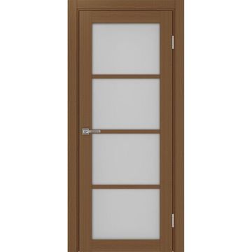 Межкомнатная дверь экошпон Турин 540.2222 орех остеклённая