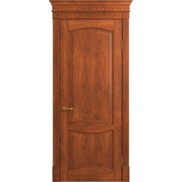 Межкомнатная дверь массив дуба Классика 2 коньяк глухая