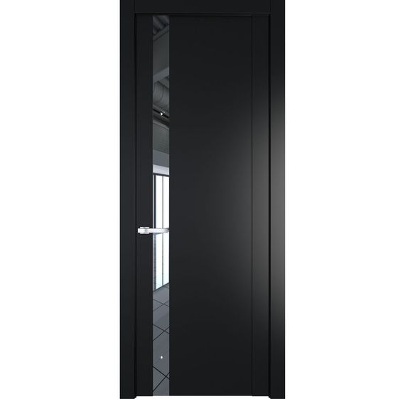 Межкомнатная дверь 1.2P блэк остеклённая