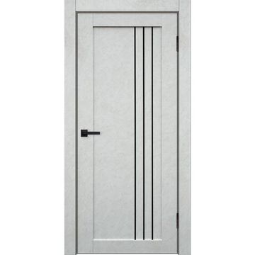 Межкомнатная дверь экошпон Сигма 31 белый мрамор остеклённая