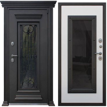 Входная уличная дверь Grand Luxe с окном