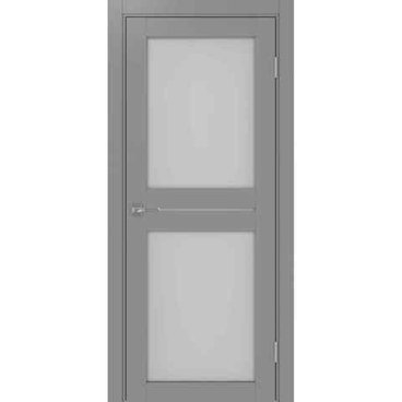 Межкомнатная дверь экошпон Турин 520.222 серый остеклённая