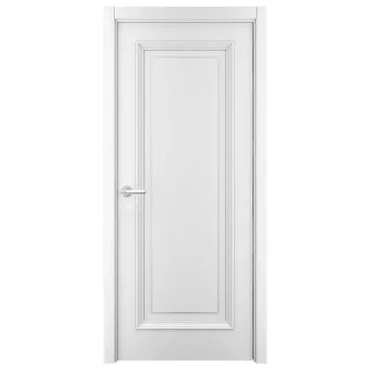 Межкомнатная дверь эмаль Багет 1 белая глухая