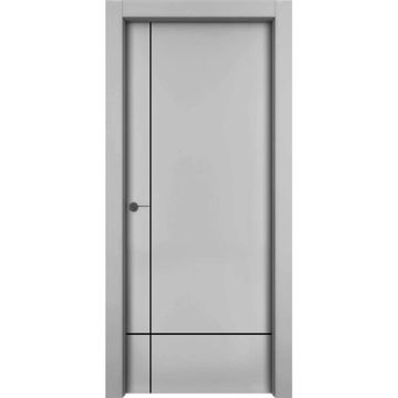 Межкомнатная дверь эмаль 1001 M3 серая глухая