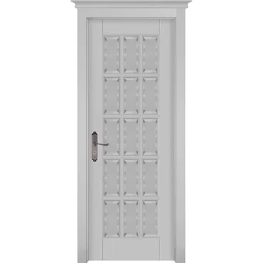 Межкомнатная дверь массив ольхи ОКА Лондон 2 грей остеклённая