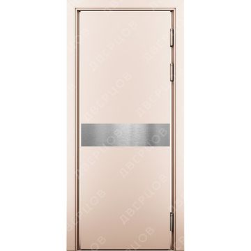 Маятниковая влагостойкая дверь Kapelli кремовый RAL 9001 с отбойной пластиной посередине