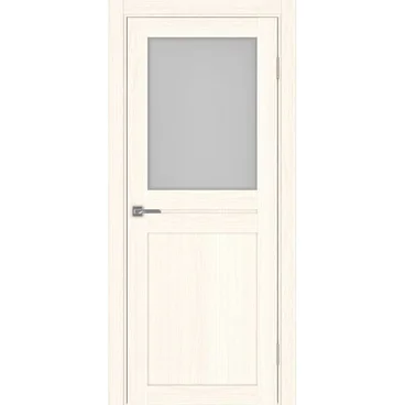 Межкомнатная дверь экошпон Турин 520.211 ясень светлый остеклённая