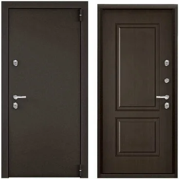 Входная стальная дверь Torex Snegir PRO MP букле коричневый ПВХ дуб коньяк S60-С2