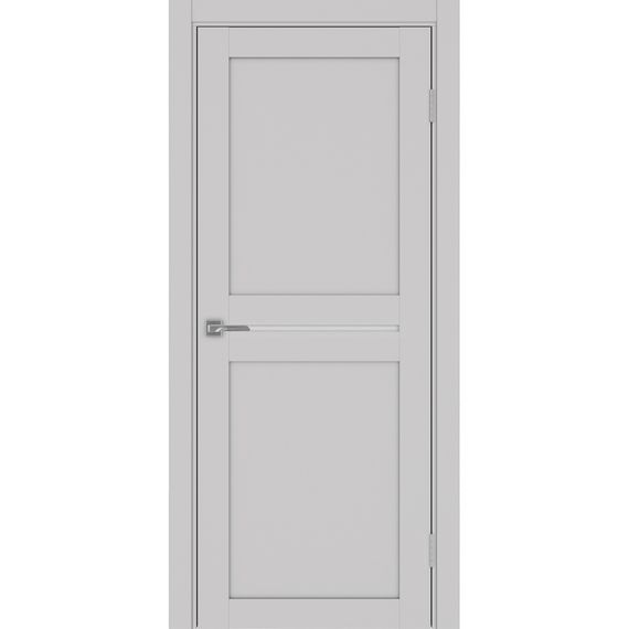 Фото двери из экошпона Турин 520.121 пепельный остеклённая