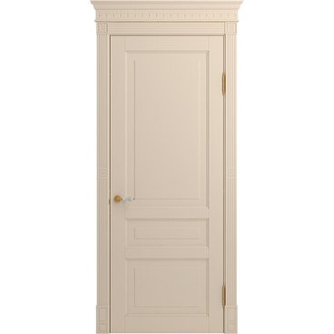 Межкомнатная дверь массив бука Viporte Бергамо ваниль глухая