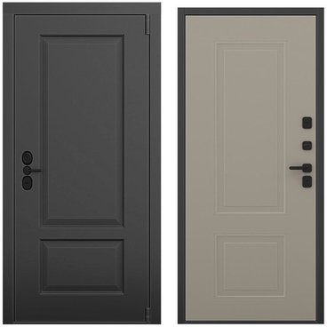 Входная дверь Шэбби чёрный силк панель кобальт