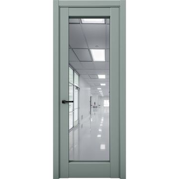 Межкомнатная дверь Кобальт 42 deep green с зеркалом