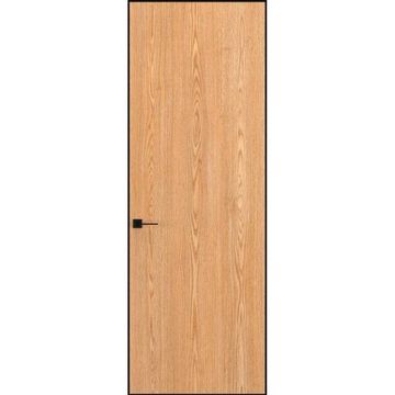 Скрытая дверь шпон дуба чёрная AL кромка открывание от себя