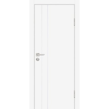 Межкомнатная дверь ПЭТ P-14 белая глухая кромка ABS в цвет полотна