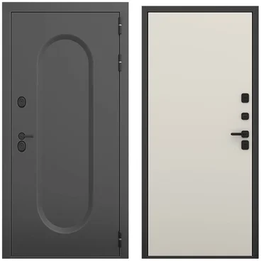 Входная дверь Мэмфис чёрный силк панель гладкая