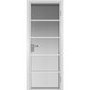 Межкомнатная алюминиевая дверь 14AG белая матовая RAL 9003 остеклённая