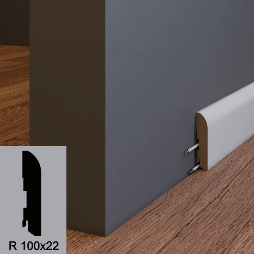 Плинтус напольный MDF эмаль Ofram R 100х22 мм