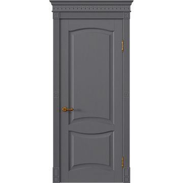 Межкомнатная дверь массив дуба Viporte Классика 2 графит глухая