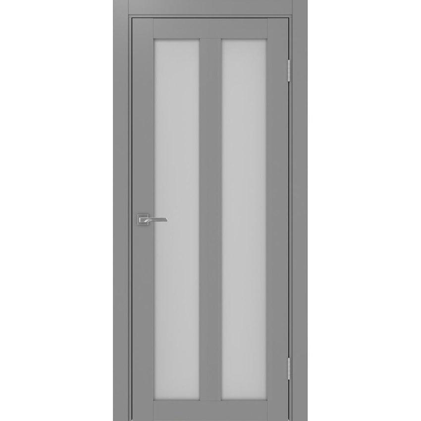 Межкомнатная дверь экошпон Турин 521.22 серый остеклённая