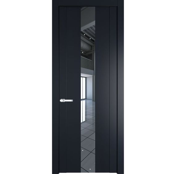 Межкомнатная дверь 1.9P нэви блу остеклённая