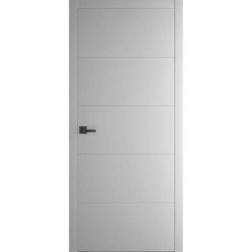 Межкомнатная дверь Porta ПТА-4B серая Shellac Grey чёрный лампас глухая