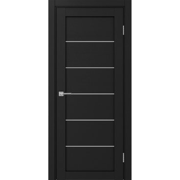 Межкомнатная дверь экошпон Турин 506.12 антрацит остеклённая