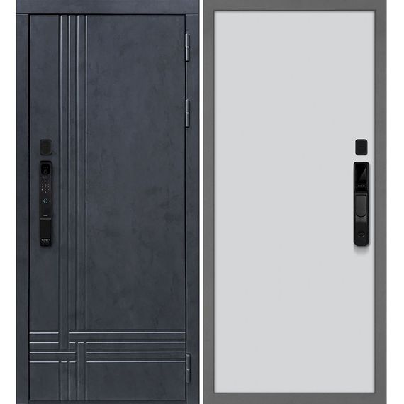 Входная дверь Осло смарт бетон антрацит панель гладкая агат