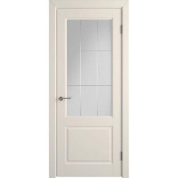 Межкомнатная дверь эмаль VFD Dorren Magnolia остеклённая