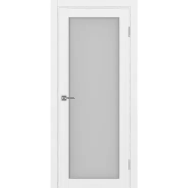 Межкомнатная дверь экошпон Турин 501.2 белый лёд остеклённая