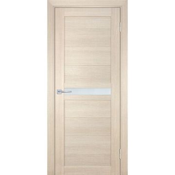 Межкомнатная дверь экошпон Мариам Техно-703 капучино стекло сатинат белый