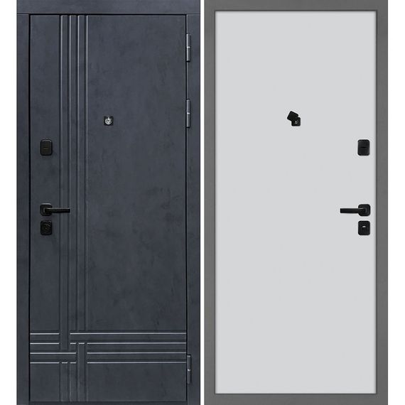 Входная дверь Осло бетон антрацит панель гладкая агат