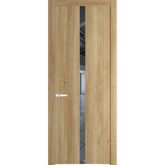 Межкомнатная дверь 1.8N дуб карамель остеклённая