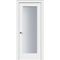 Фото двери Дельта белая эмаль со стеклом