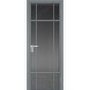 Межкомнатная алюминиевая дверь 8AG серебро остеклённая