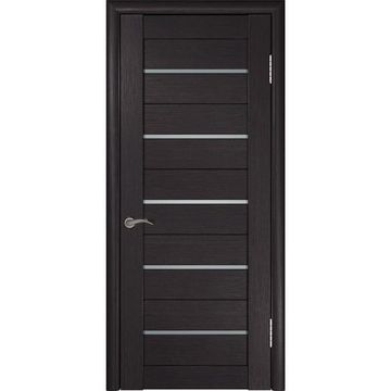 Межкомнатная дверь экошпон Legend ЛУ-22 венге с матовым стеклом