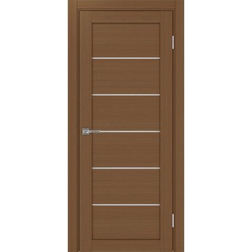 Межкомнатная дверь экошпон Турин 506.12 орех остеклённая