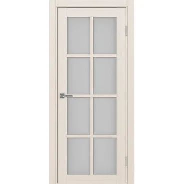 Межкомнатная дверь экошпон Турин 541.2222 ясень перламутровый остеклённая