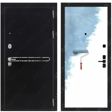 Входная дверь Президент S1Z графит с блестками антик панель МДФ под покраску