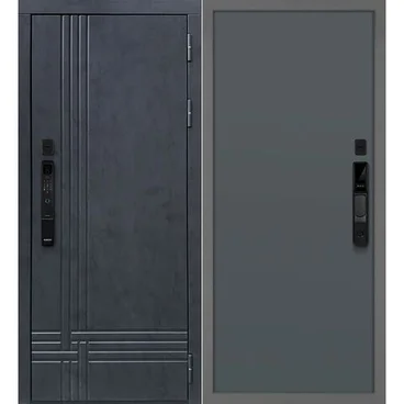 Входная дверь Осло смарт бетон антрацит панель гладкая