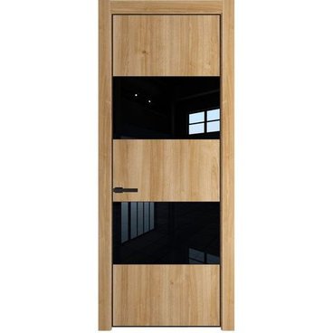 Межкомнатная дверь 22NA дуб карамель остеклённая