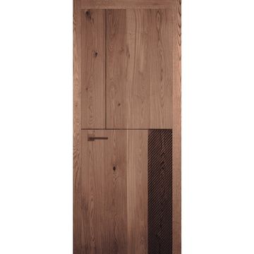 Межкомнатная дверь массив дуба Легно 10 дуб морёный глухая