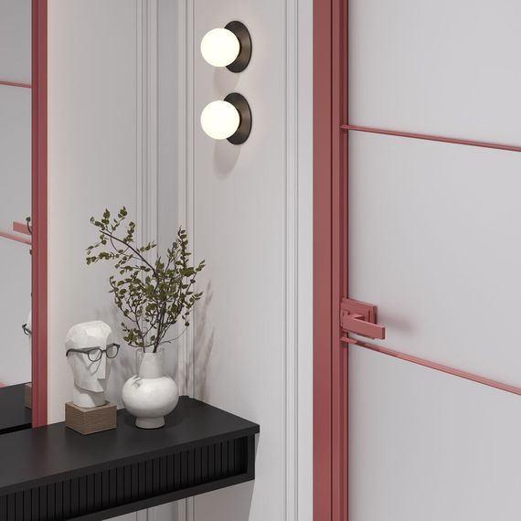 Алюминиевая межкомнатная дверь 3AХ вайт остеклённая