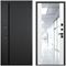 Входная дверь Пиано чёрный кварц панель зеркало Maxi аляска