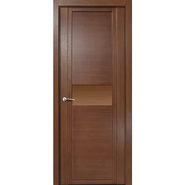 Межкомнатная дверь шпон QDO H дуб палисандр со стеклом